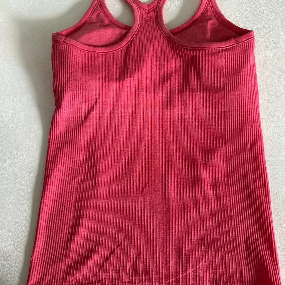 ✨🍋Lululemon Ebb to Street Tank Top Pink Blossom Blush Coral size 8 - Picture 7 of 11